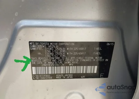 2015 Toyota Rav4 Le из США, поврежденный, VIN JTMZFREV5FD061134